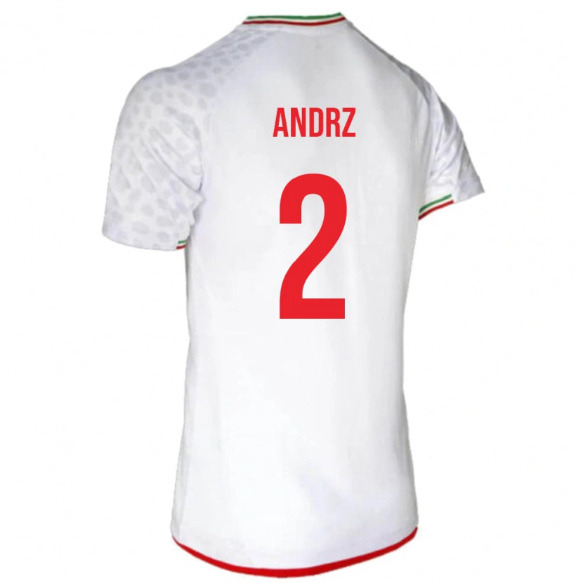 Danxen Criança Camisola Irã Nima Andrz #2 Branco Principal 24-26 Camisa