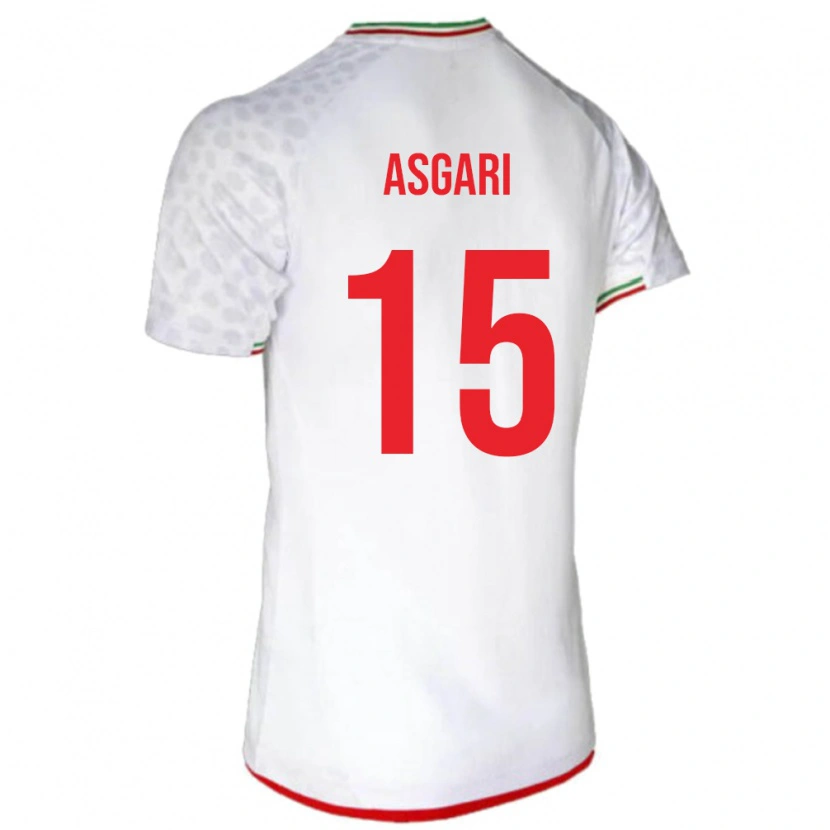 Danxen Criança Camisola Irã Mohammad Asgari #15 Branco Principal 24-26 Camisa