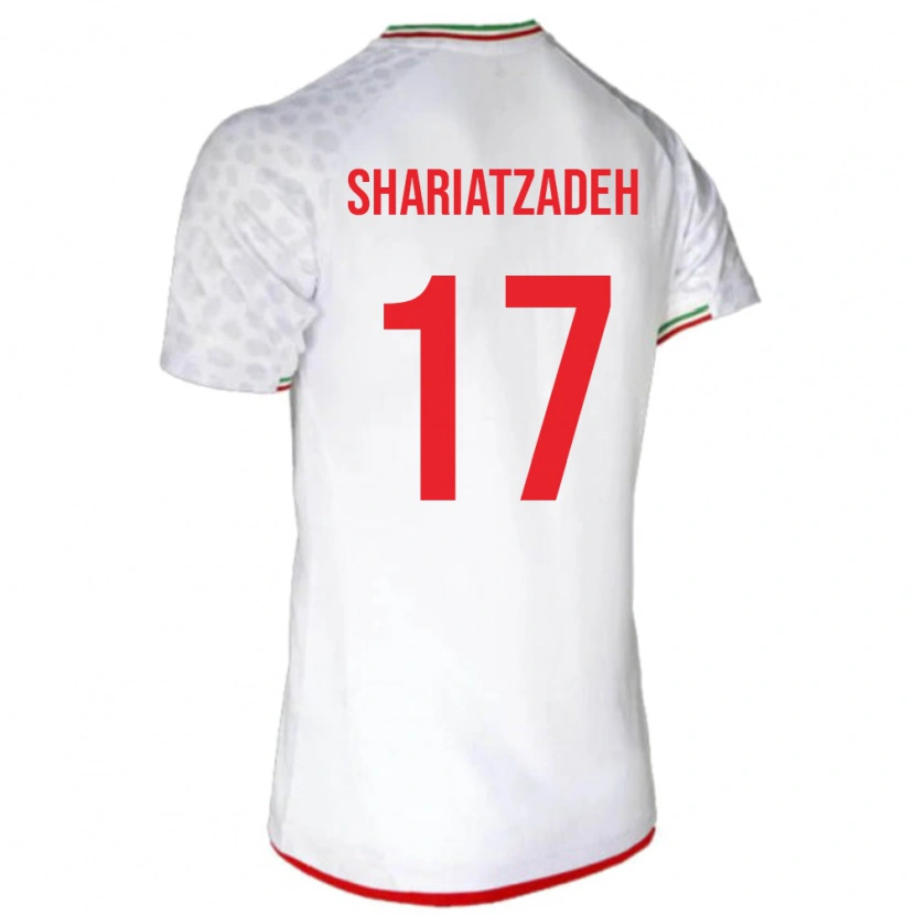 Danxen Criança Camisola Irã Ahmad Shariatzadeh #17 Branco Principal 24-26 Camisa