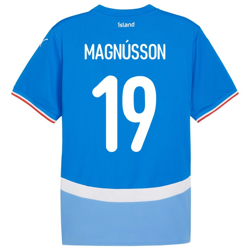 Danxen Criança Camisola Islândia Júlíus Magnússon #19 Azul Principal 24-26 Camisa