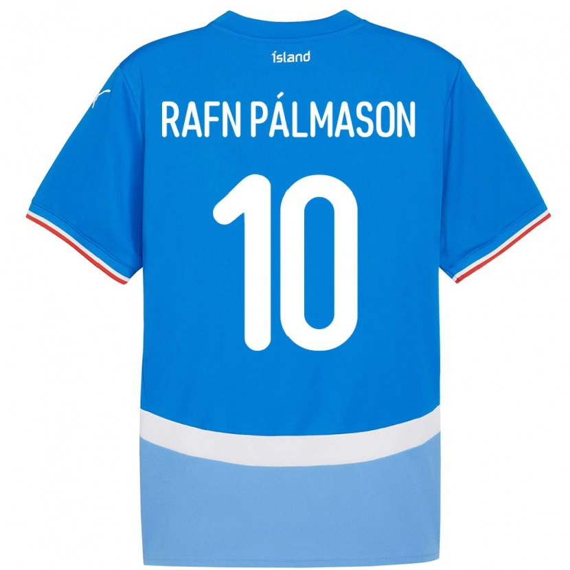 Danxen Criança Camisola Islândia Alexander Rafn Pálmason #10 Azul Principal 24-26 Camisa