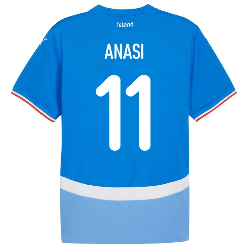 Danxen Criança Camisola Islândia Natasha Anasi #11 Azul Principal 24-26 Camisa