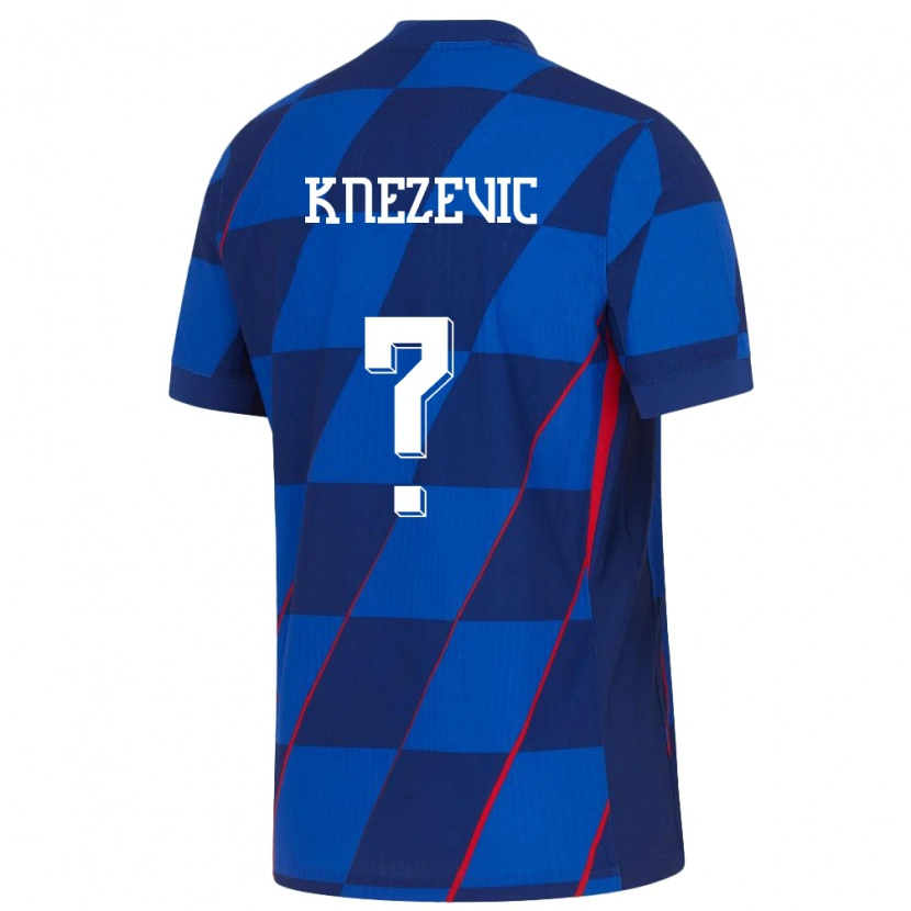 Danxen Criança Camisola Croácia Ivan Knezevic #0 Azul Alternativa 24-26 Camisa