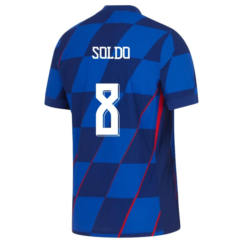 Danxen Criança Camisola Croácia Marko Soldo #8 Azul Alternativa 24-26 Camisa