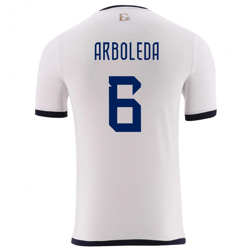 Danxen Criança Camisola Equador Edu Arboleda #6 Branco Alternativa 24-26 Camisa