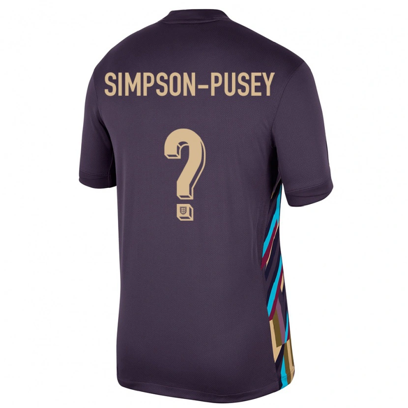 Danxen Criança Camisola Inglaterra Jahmai Simpson-Pusey #0 Passa Escura Alternativa 24-26 Camisa