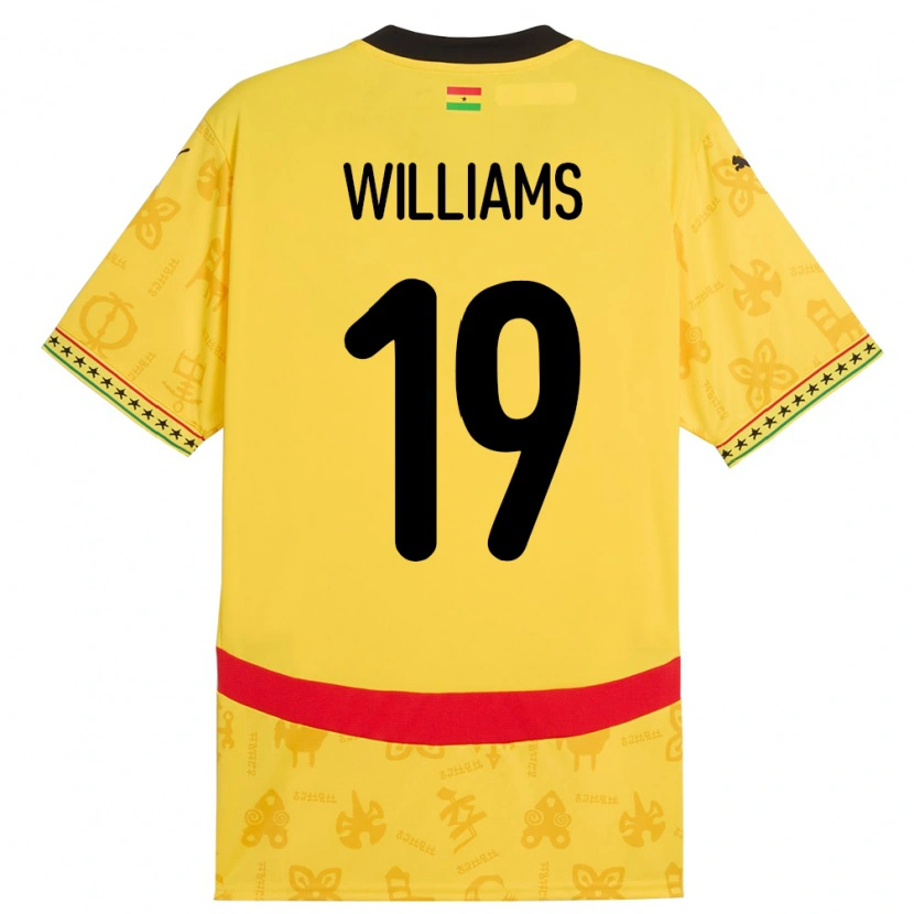 Danxen Criança Camisola Gana Iñaki Williams #19 Amarelo Alternativa 24-26 Camisa
