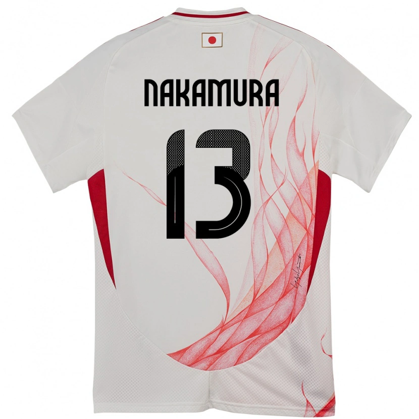 Danxen Criança Camisola Japão Keito Nakamura #13 Branco Alternativa 24-26 Camisa