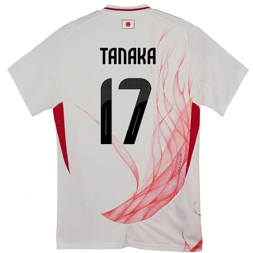 Danxen Criança Camisola Japão Ao Tanaka #17 Branco Alternativa 24-26 Camisa