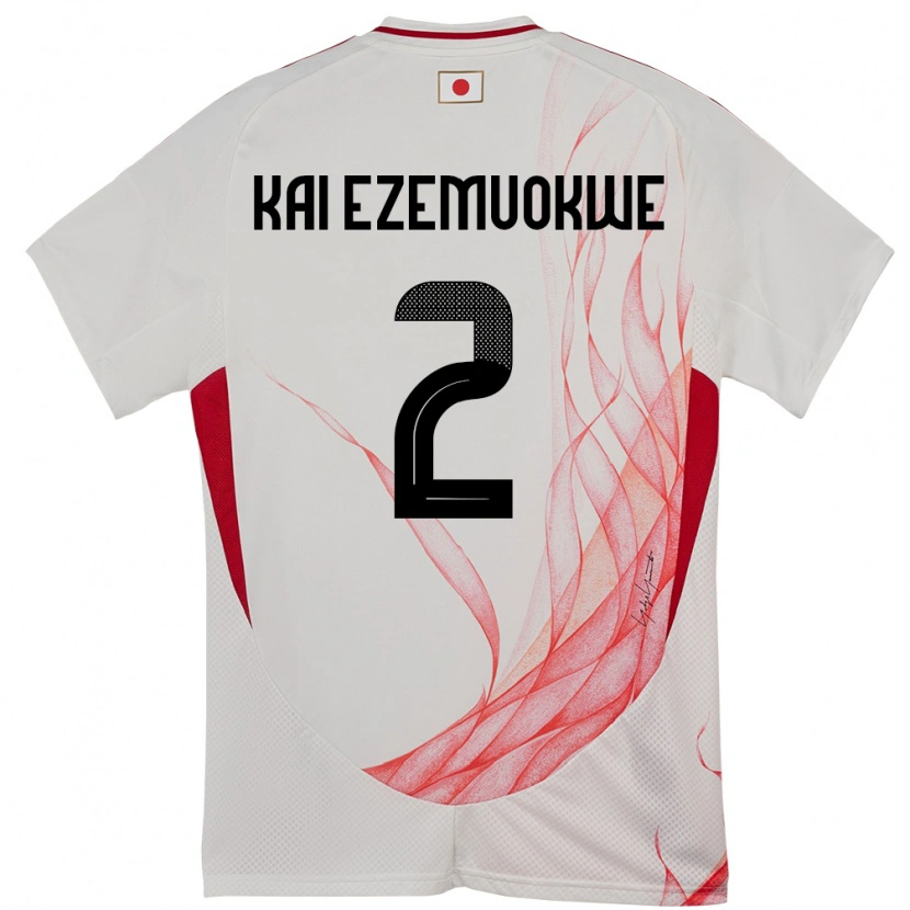 Danxen Criança Camisola Japão Chimezie Kai Ezemuokwe #2 Branco Alternativa 24-26 Camisa