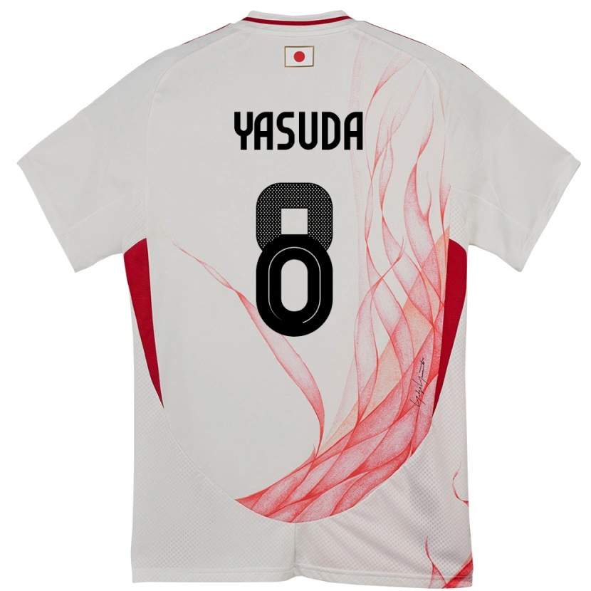 Danxen Criança Camisola Japão Kenshin Yasuda #8 Branco Alternativa 24-26 Camisa