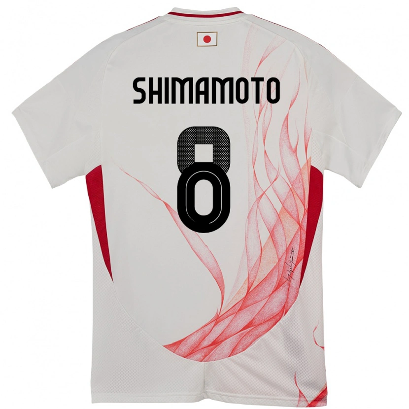 Danxen Criança Camisola Japão Yudai Shimamoto #8 Branco Alternativa 24-26 Camisa