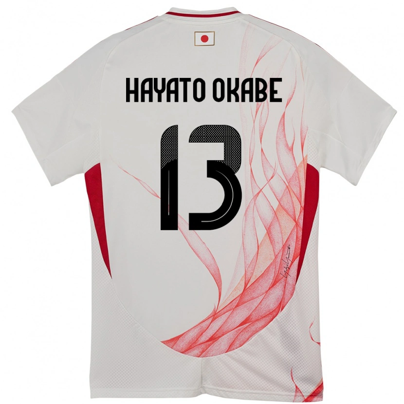 Danxen Criança Camisola Japão Tariqkani Hayato Okabe #13 Branco Alternativa 24-26 Camisa
