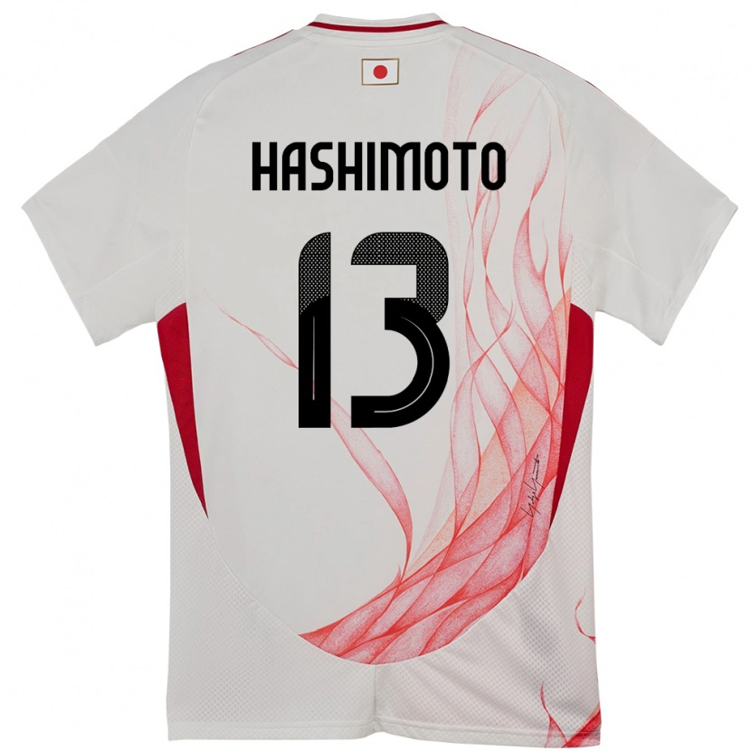 Danxen Criança Camisola Japão Riku Hashimoto #13 Branco Alternativa 24-26 Camisa