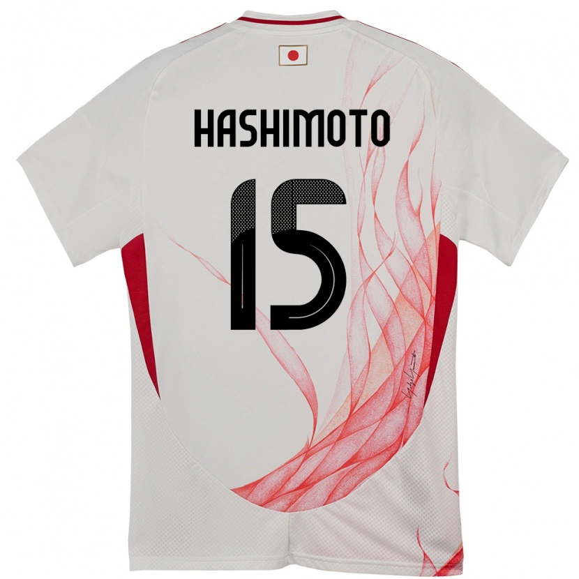 Danxen Criança Camisola Japão Jua Hashimoto #15 Branco Alternativa 24-26 Camisa