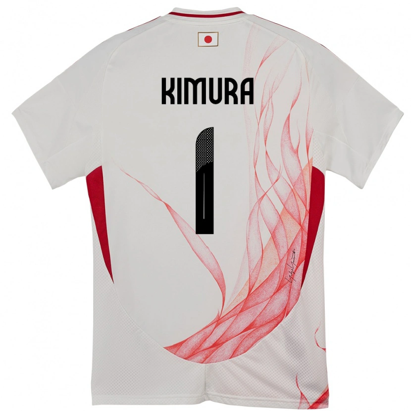 Danxen Criança Camisola Japão Ryoya Kimura #1 Branco Alternativa 24-26 Camisa