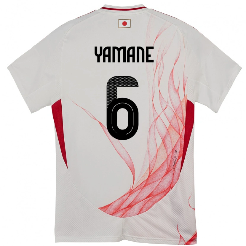 Danxen Criança Camisola Japão Riku Yamane #6 Branco Alternativa 24-26 Camisa
