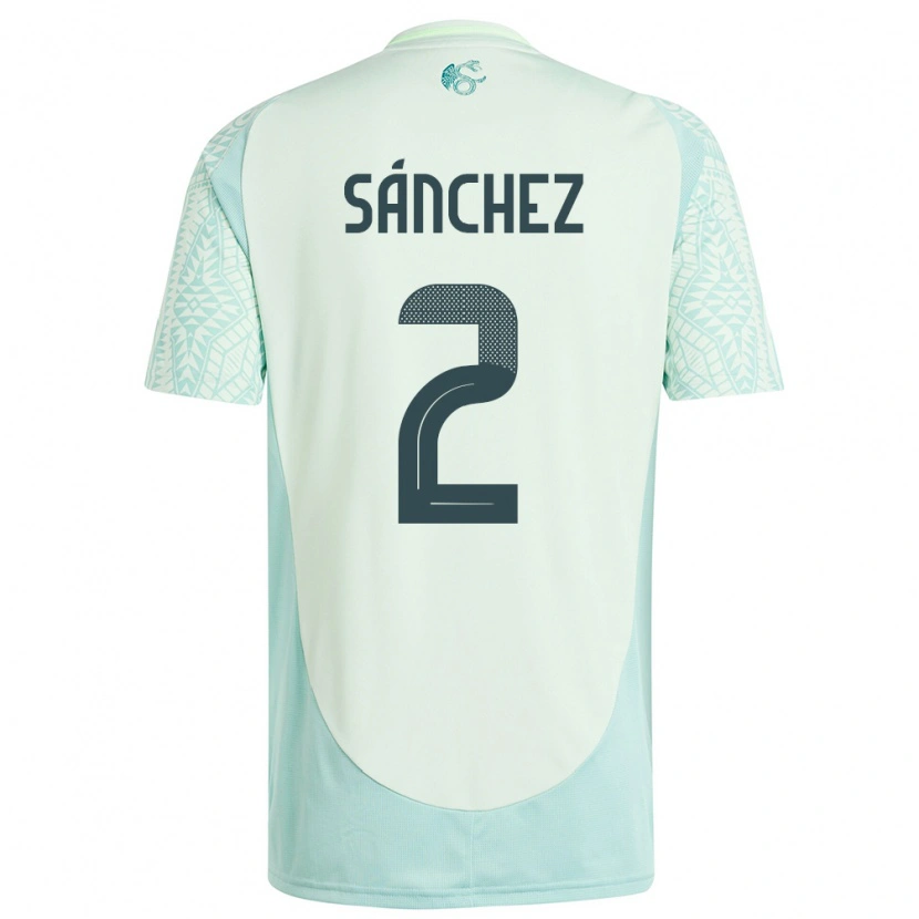 Danxen Criança Camisola México Jorge Sánchez #2 Linho Verde Alternativa 24-26 Camisa