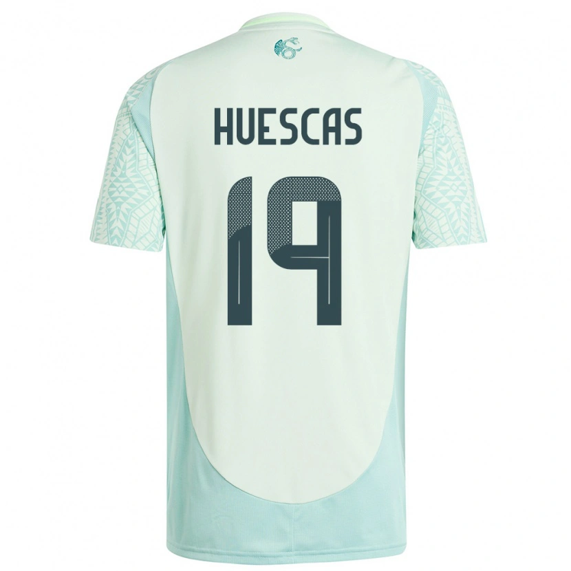 Danxen Criança Camisola México Rodrigo Huescas #19 Linho Verde Alternativa 24-26 Camisa