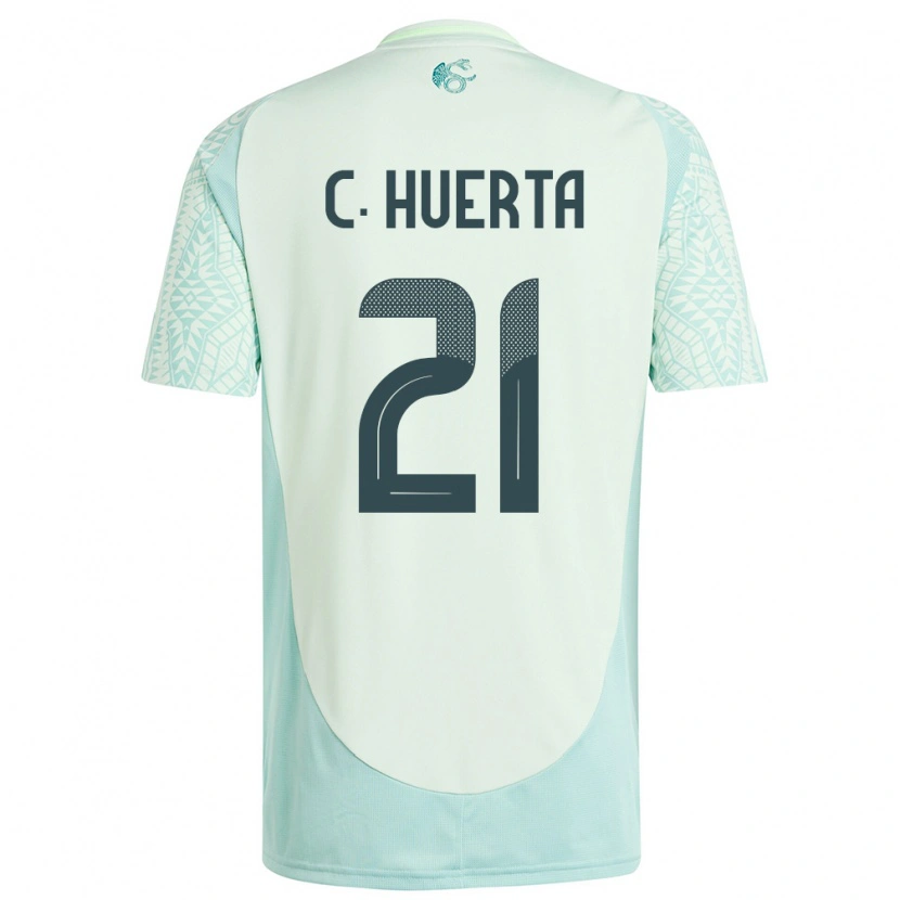 Danxen Criança Camisola México César Huerta #21 Linho Verde Alternativa 24-26 Camisa