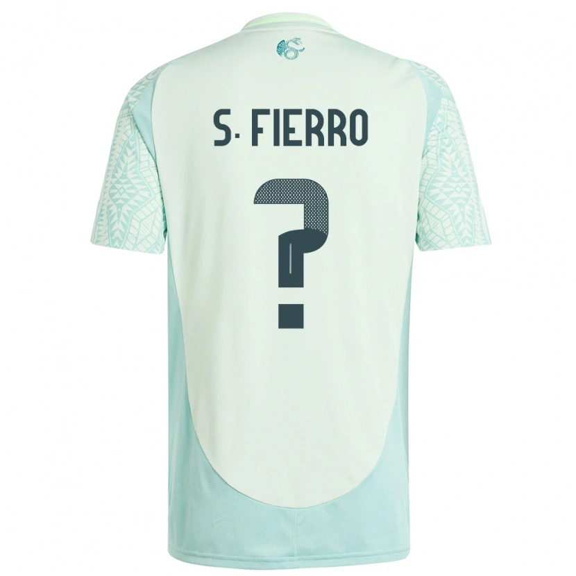 Danxen Criança Camisola México Sebastián Fierro #0 Linho Verde Alternativa 24-26 Camisa