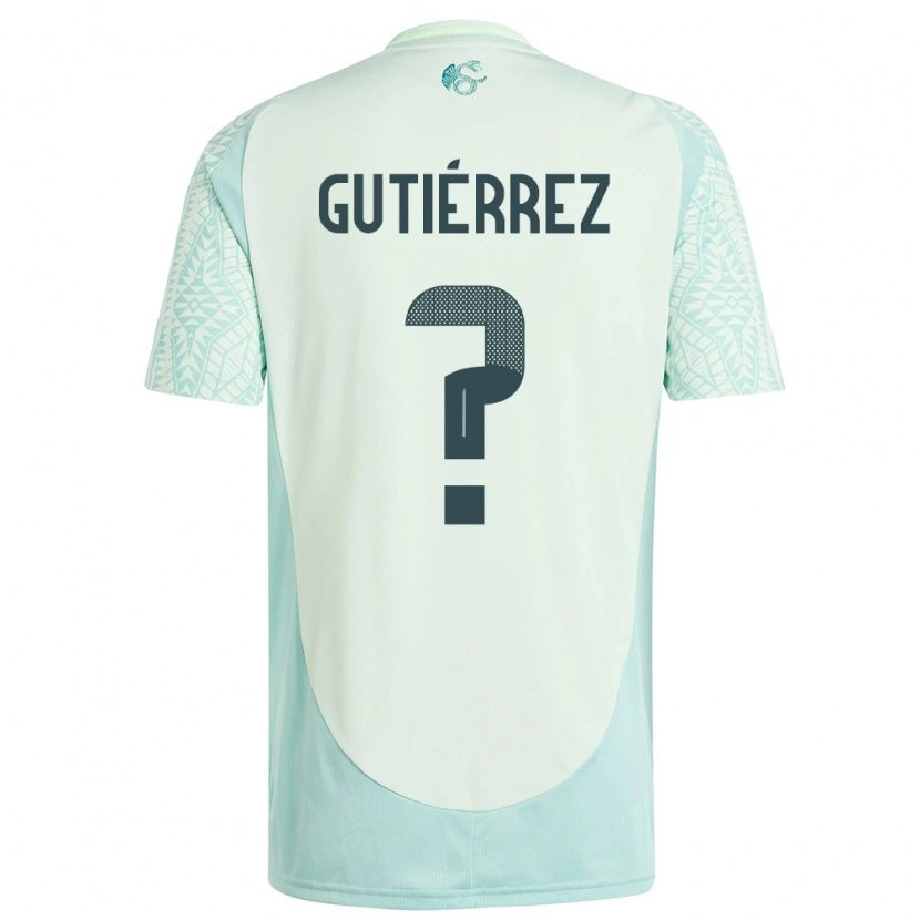 Danxen Criança Camisola México Alex Gutiérrez #0 Linho Verde Alternativa 24-26 Camisa