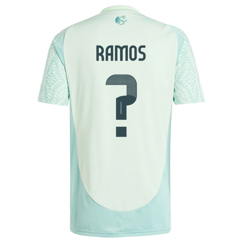 Danxen Criança Camisola México Luis Ramos #0 Linho Verde Alternativa 24-26 Camisa