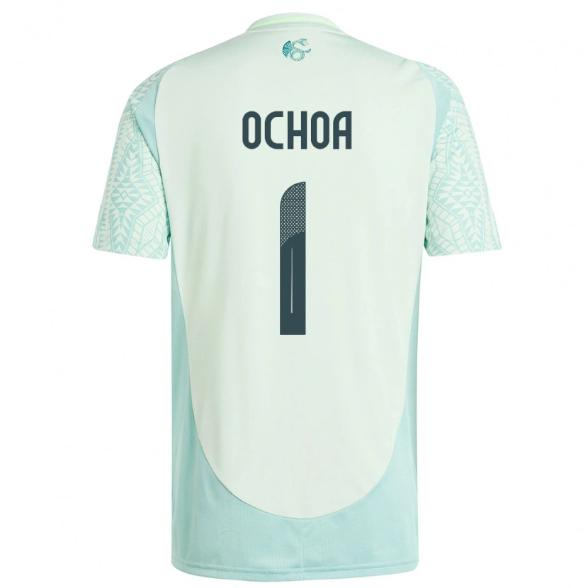 Danxen Criança Camisola México Emmanuel Ochoa #1 Linho Verde Alternativa 24-26 Camisa