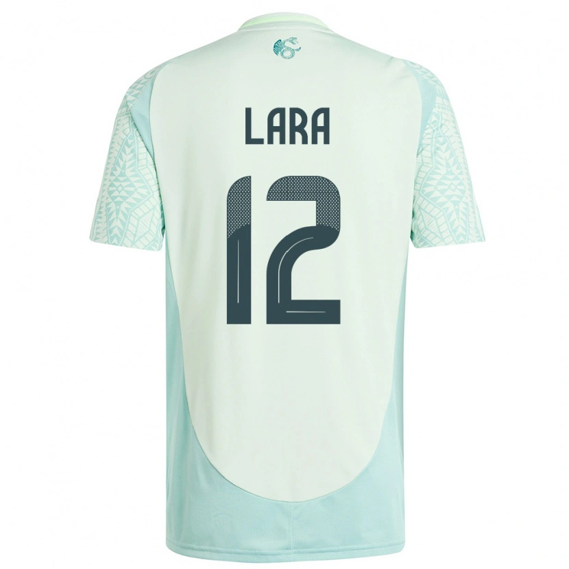 Danxen Criança Camisola México Pablo Lara #12 Linho Verde Alternativa 24-26 Camisa