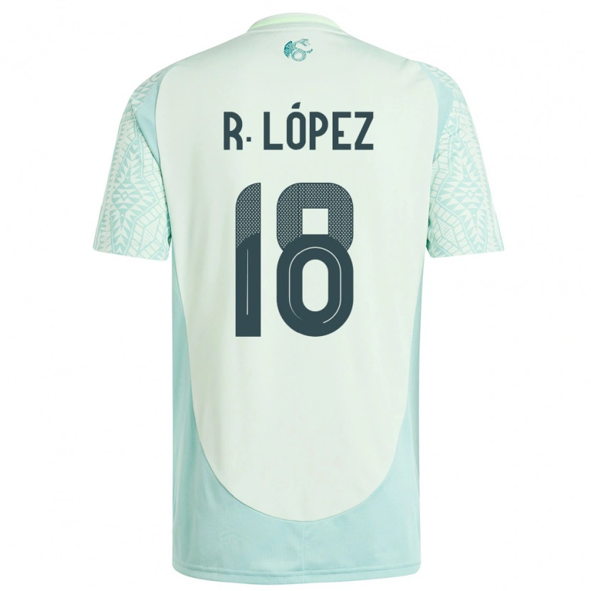 Danxen Criança Camisola México Rodrigo López #18 Linho Verde Alternativa 24-26 Camisa