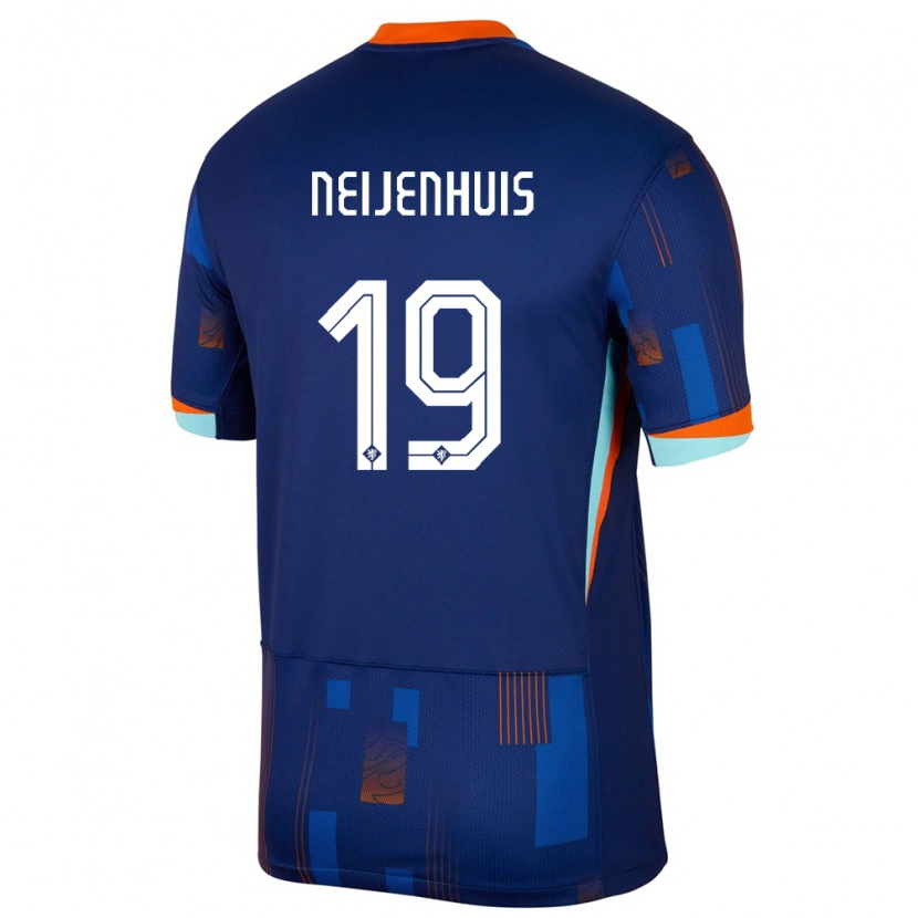 Danxen Criança Camisola Países Baixos Kelvin Neijenhuis #19 Azul Alternativa 24-26 Camisa