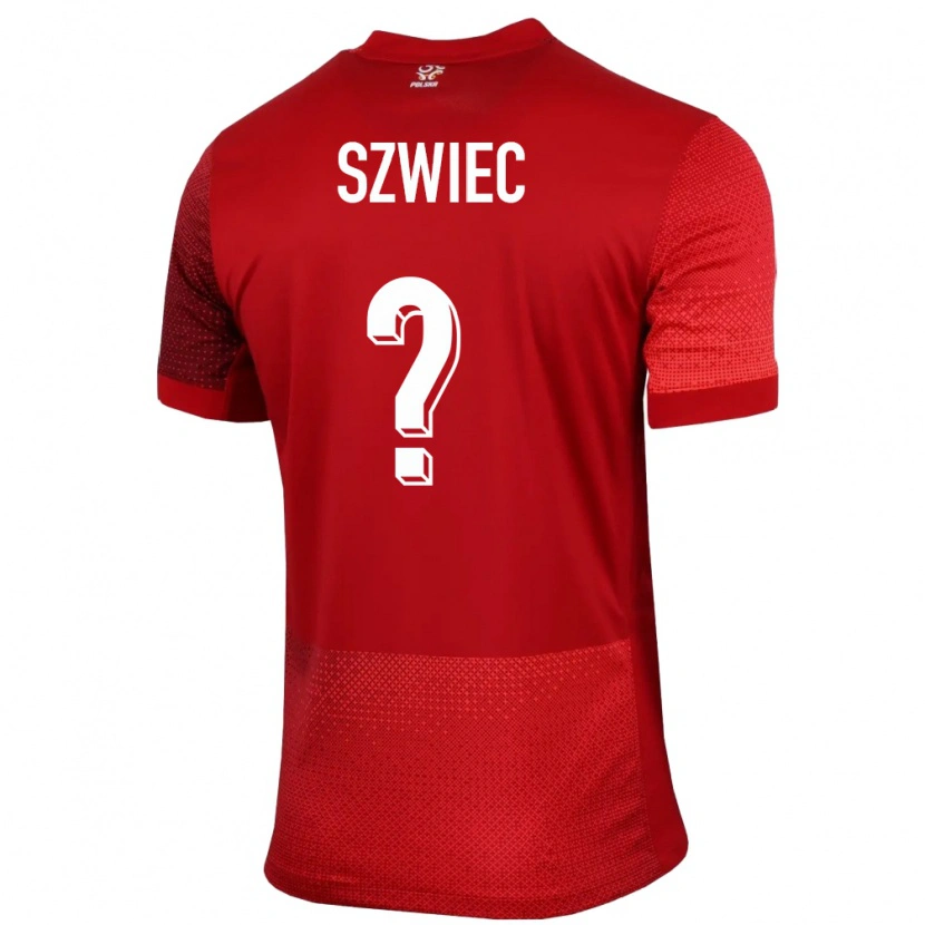 Danxen Criança Camisola Polónia Dawid Szwiec #0 Vermelho Alternativa 24-26 Camisa