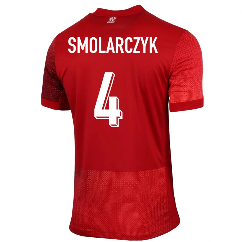 Danxen Criança Camisola Polónia Bartlomiej Smolarczyk #4 Vermelho Alternativa 24-26 Camisa