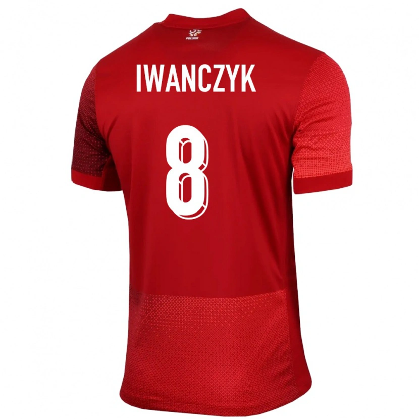 Danxen Criança Camisola Polónia Aleksander Iwanczyk #8 Vermelho Alternativa 24-26 Camisa