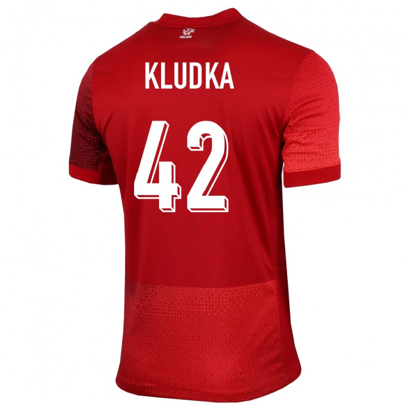 Danxen Criança Camisola Polónia Bartlomiej Kludka #42 Vermelho Alternativa 24-26 Camisa