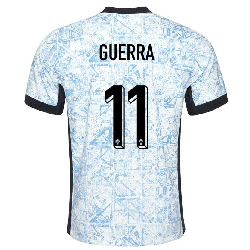 Danxen Criança Camisola Portugal Gustavo Guerra #11 Azul Creme Alternativa 24-26 Camisa