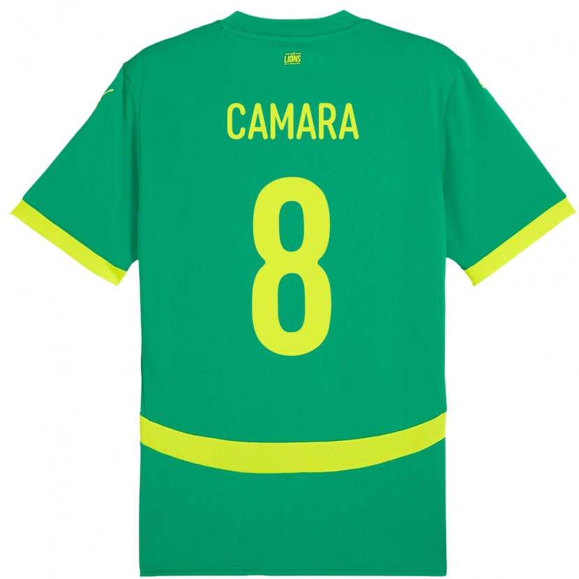 Danxen Criança Camisola Senegal Lamine Camara #8 Verde Alternativa 24-26 Camisa