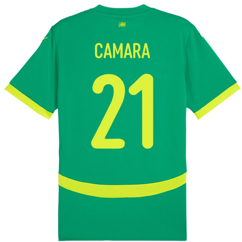 Danxen Criança Camisola Senegal Mamadou Camara #21 Verde Alternativa 24-26 Camisa