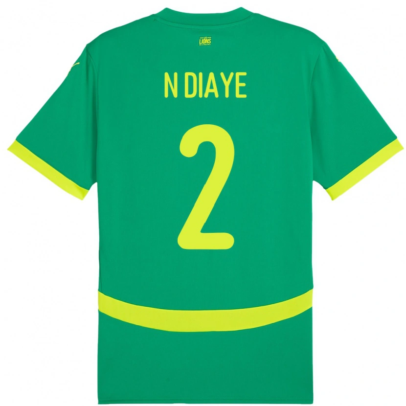 Danxen Criança Camisola Senegal Moussa N Diaye #2 Verde Alternativa 24-26 Camisa