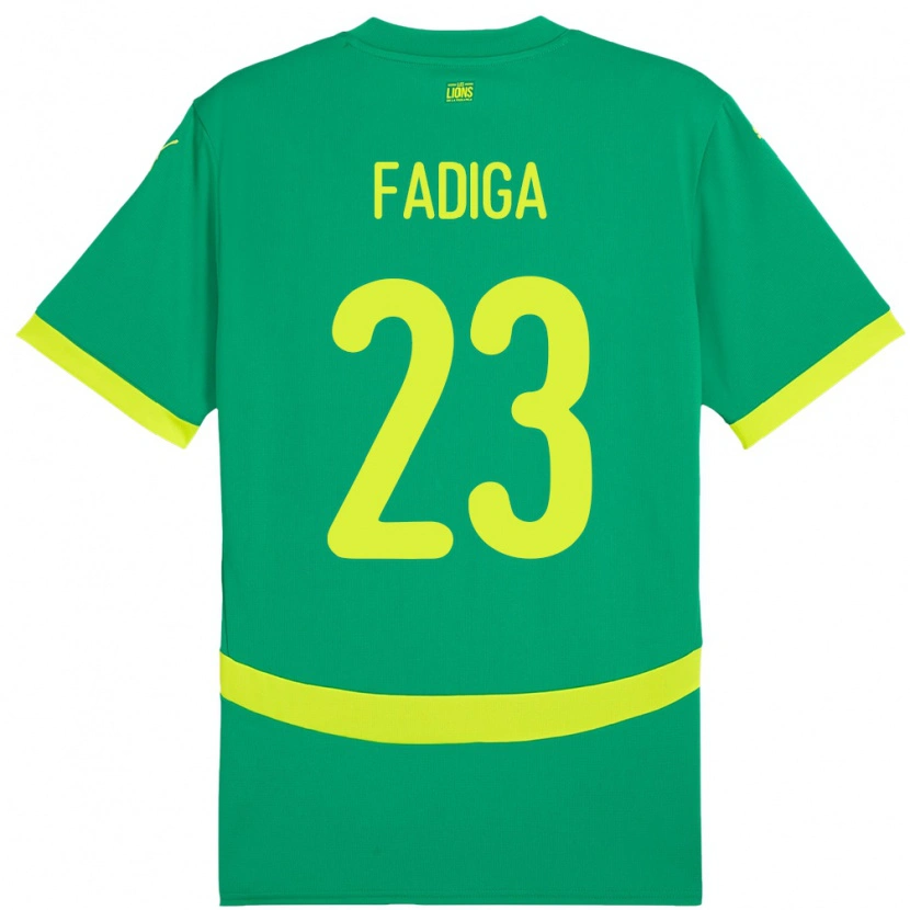 Danxen Criança Camisola Senegal Noah Fadiga #23 Verde Alternativa 24-26 Camisa