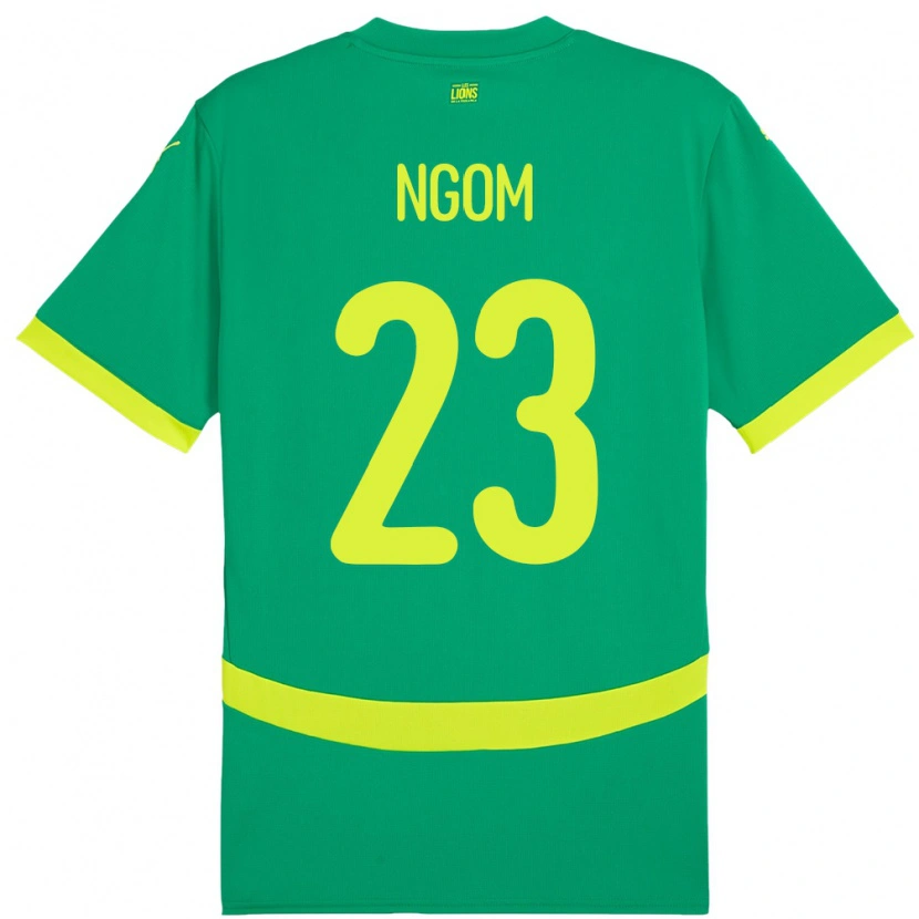 Danxen Criança Camisola Senegal Astou Ngom #23 Verde Alternativa 24-26 Camisa