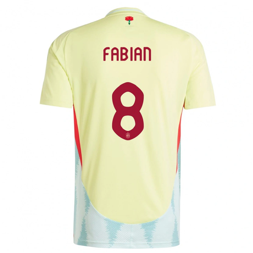 Danxen Criança Camisola Espanha Fabián Ruiz #8 Amarelo Alternativa 24-26 Camisa