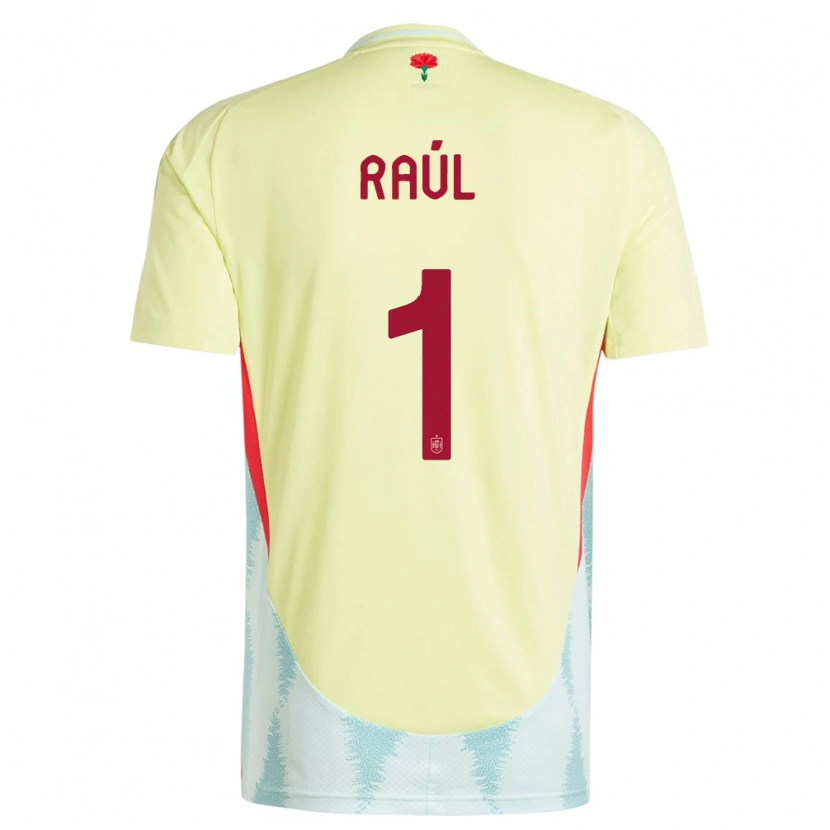 Danxen Criança Camisola Espanha Raúl Jiménez #1 Amarelo Alternativa 24-26 Camisa
