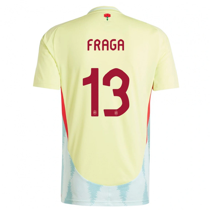 Danxen Criança Camisola Espanha Aitor Fraga #13 Amarelo Alternativa 24-26 Camisa