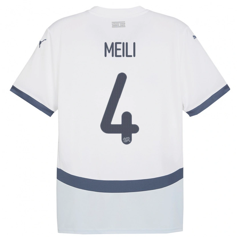 Danxen Criança Camisola Suiça Ezequiel Meili #4 Branco Alternativa 24-26 Camisa