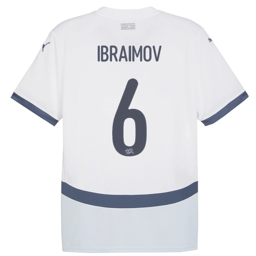 Danxen Criança Camisola Suiça Leonit Ibraimov #6 Branco Alternativa 24-26 Camisa