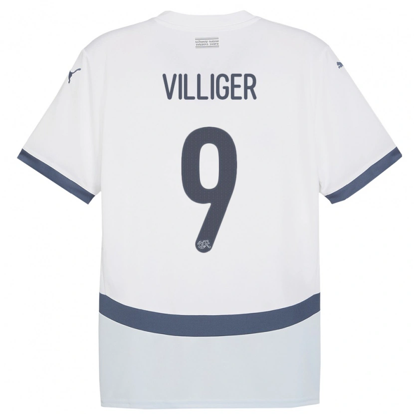 Danxen Criança Camisola Suiça Lars Villiger #9 Branco Alternativa 24-26 Camisa
