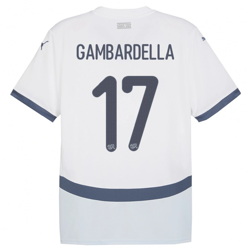 Danxen Criança Camisola Suiça Matteo Gambardella #17 Branco Alternativa 24-26 Camisa