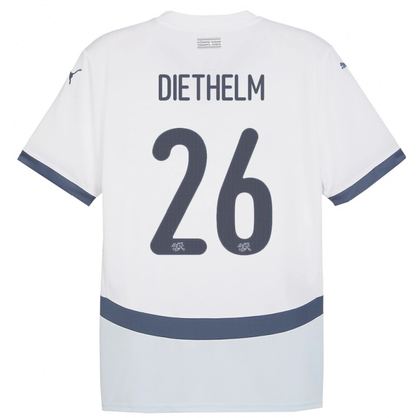 Danxen Criança Camisola Suiça Thierry Diethelm #26 Branco Alternativa 24-26 Camisa