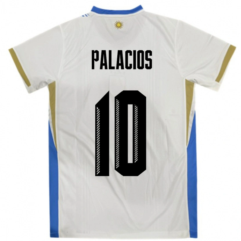 Danxen Criança Camisola Uruguai Tiago Palacios #10 Branco Azul Alternativa 24-26 Camisa